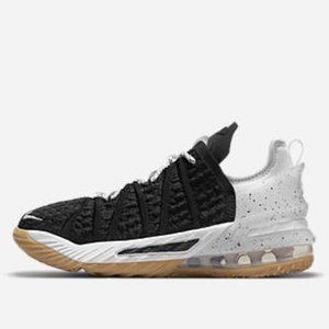 Nike Lebron XVIII 18 Black White Gum Brown GS Big Kid Sz 5.5Y Basketball…